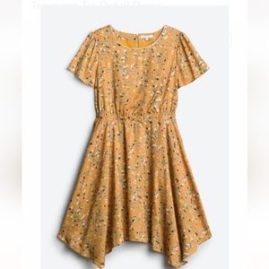 Yellow print Skies are Blue Tennyson tie detail dress
